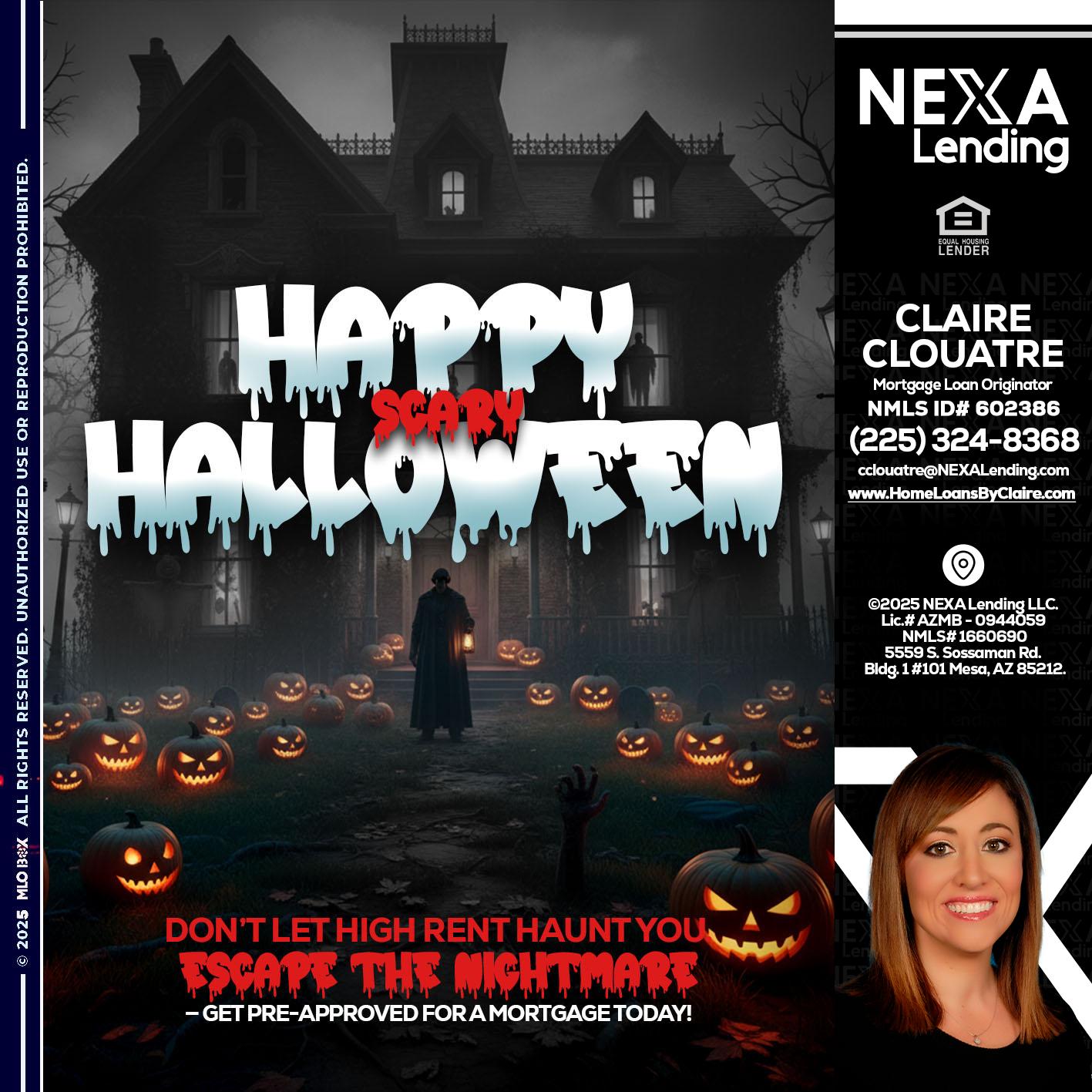 HAPPY HALLOWEEN - Claire Clouatre -Mortgage Loan Originator