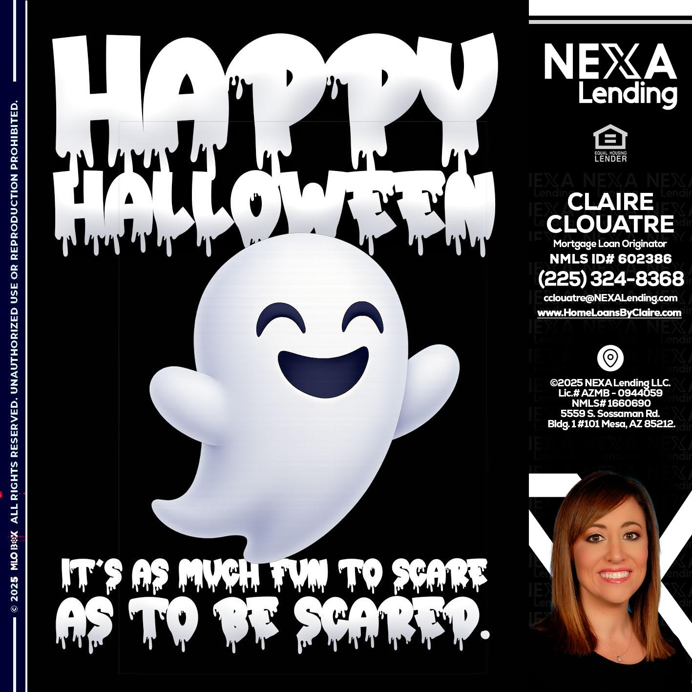 HAPPY HALLOWEEN - Claire Clouatre -Mortgage Loan Originator
