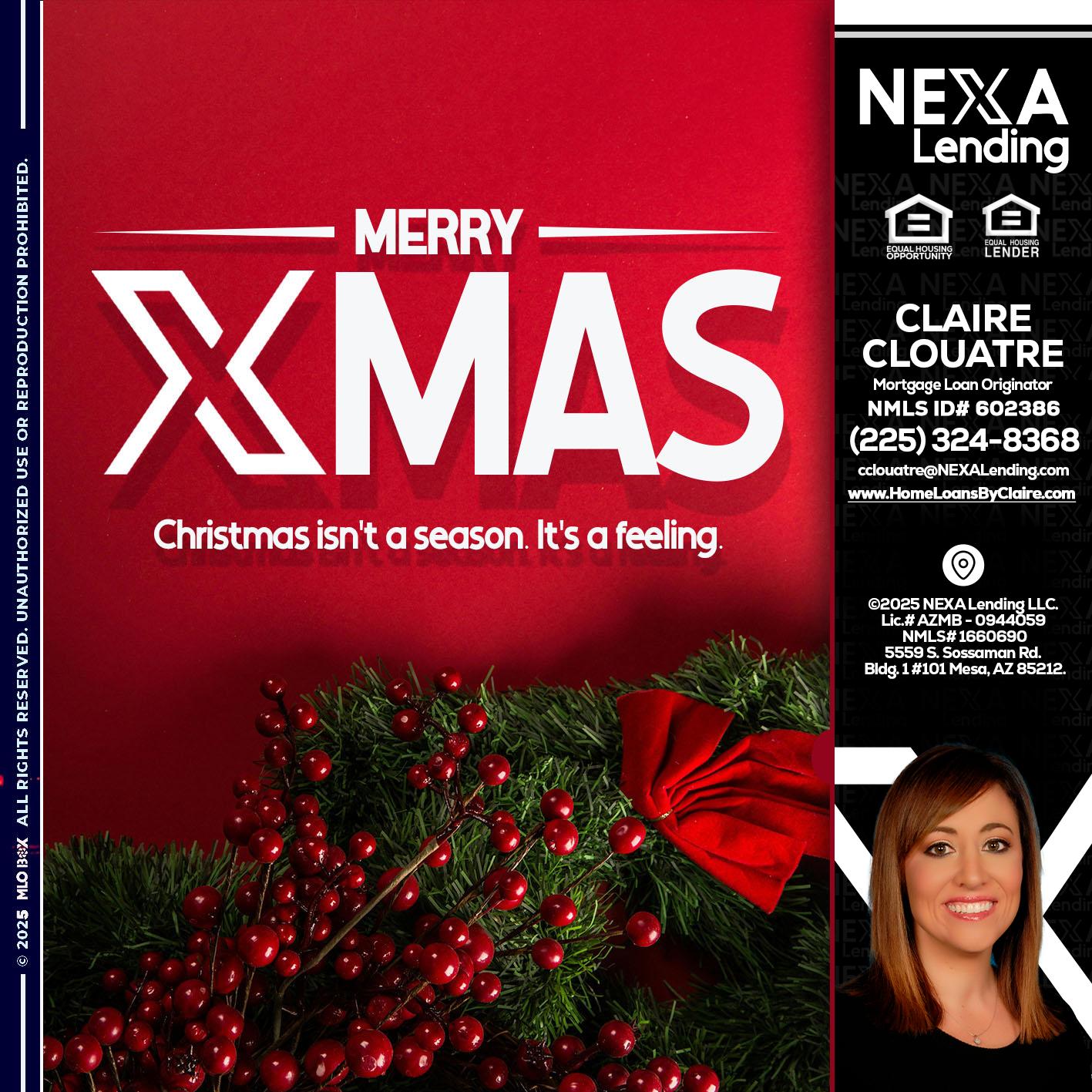 merry xmas - Claire Clouatre -Mortgage Loan Originator