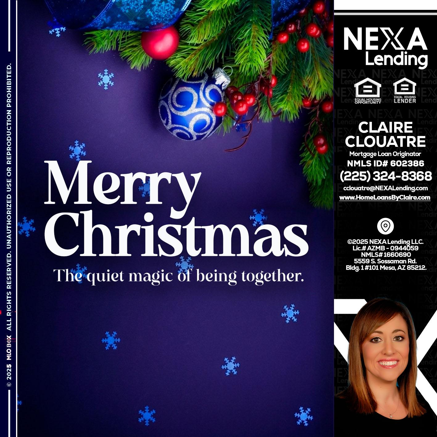 merry christmas - Claire Clouatre -Mortgage Loan Originator