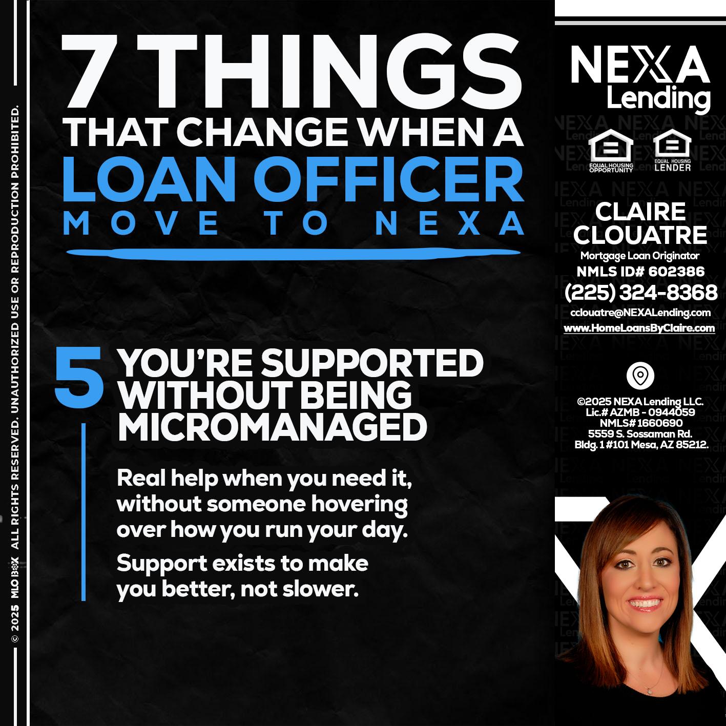 7 THINGS (5) - Claire Clouatre -Mortgage Loan Originator