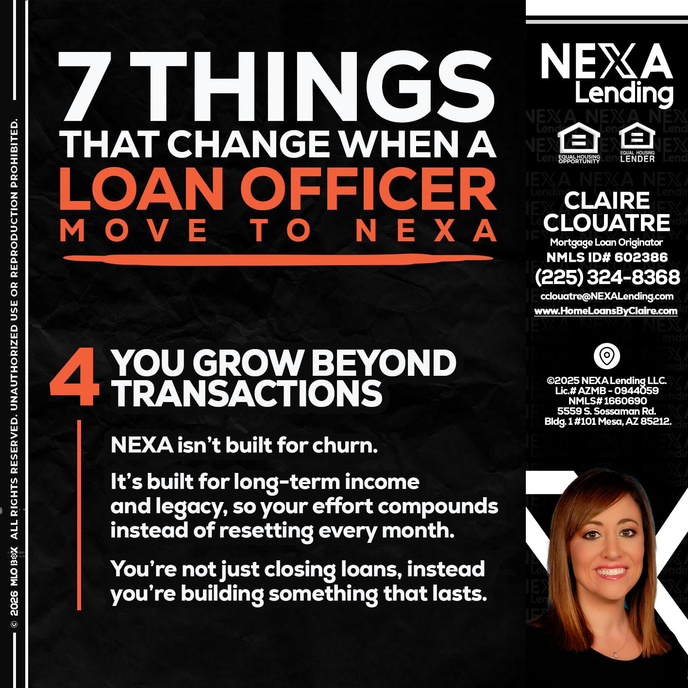 7 THINGS (4) - Claire Clouatre -Mortgage Loan Originator