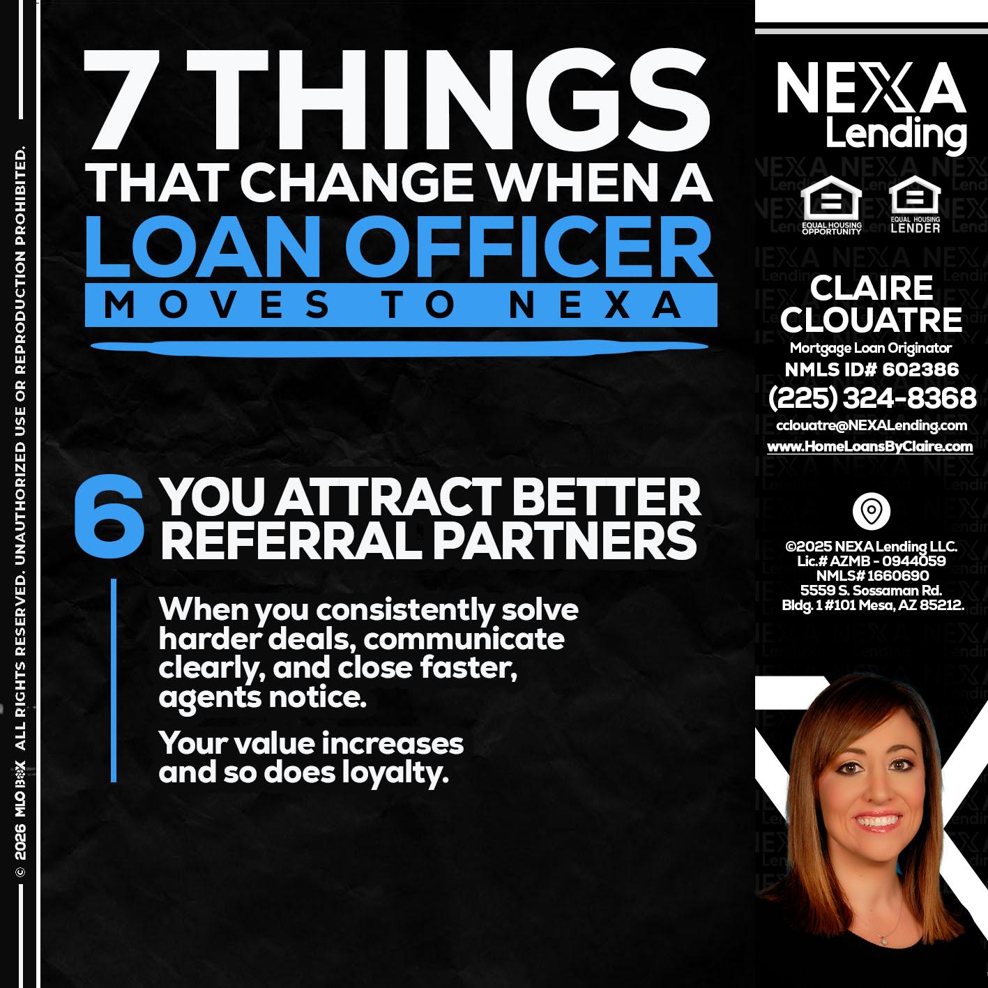 7 THINGS (6) - Claire Clouatre -Mortgage Loan Originator