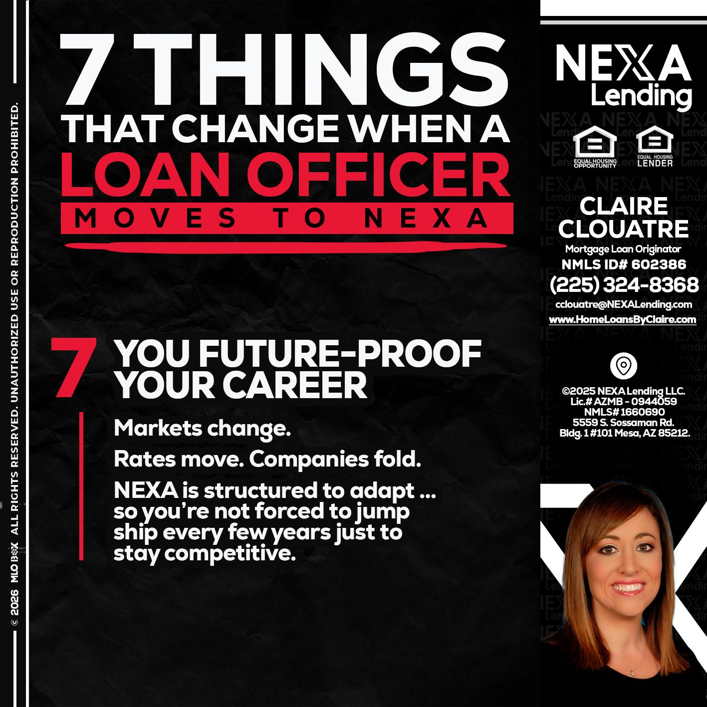 7 THINGS (7) - Claire Clouatre -Mortgage Loan Originator