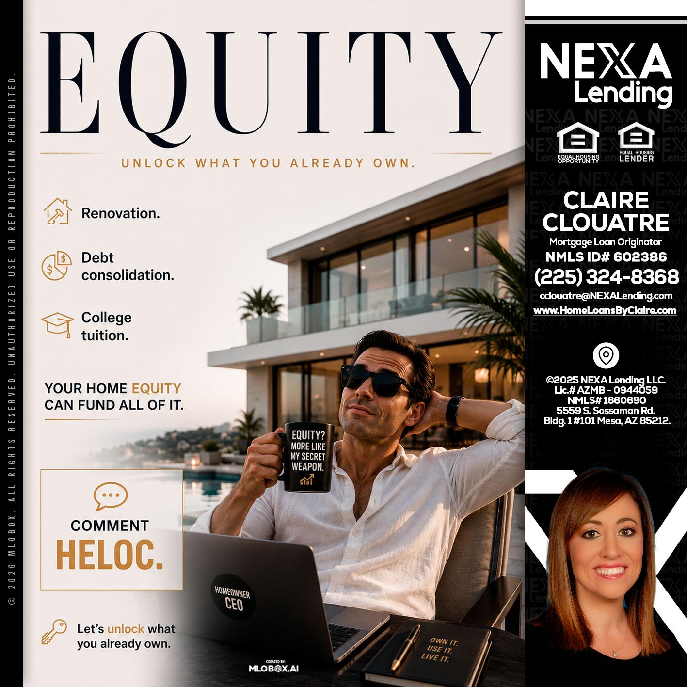 EQUITY - Claire Clouatre -Mortgage Loan Originator