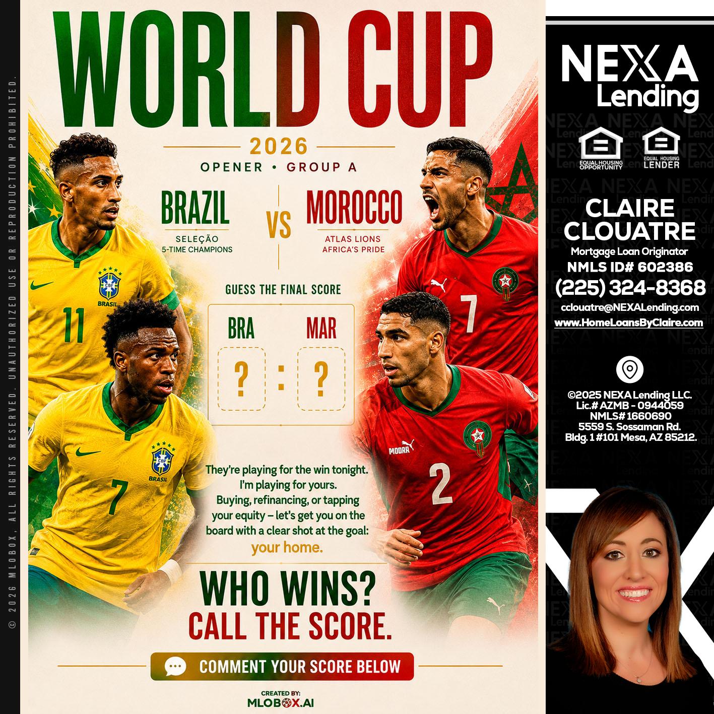 WORLD CUP - Claire Clouatre -Mortgage Loan Originator