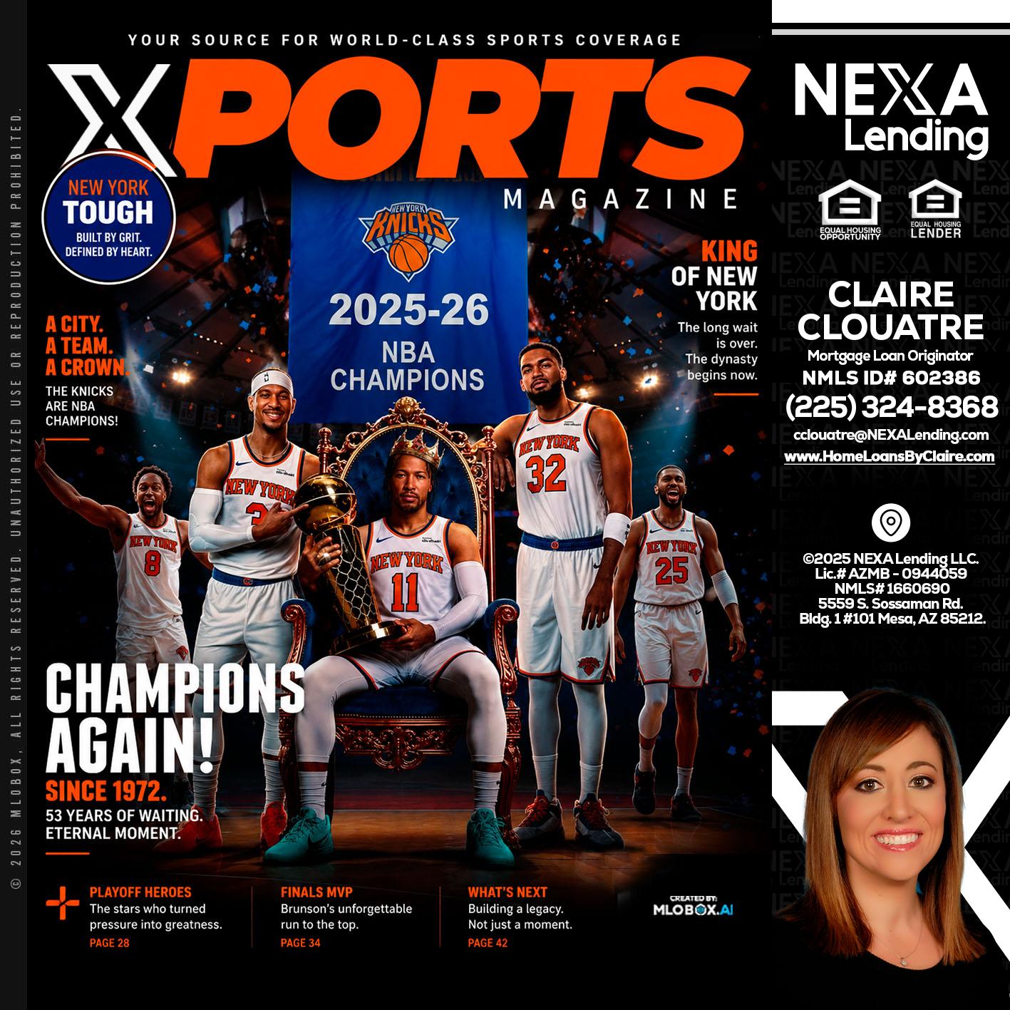 XPORTS MAGAZINE - Claire Clouatre -Mortgage Loan Originator