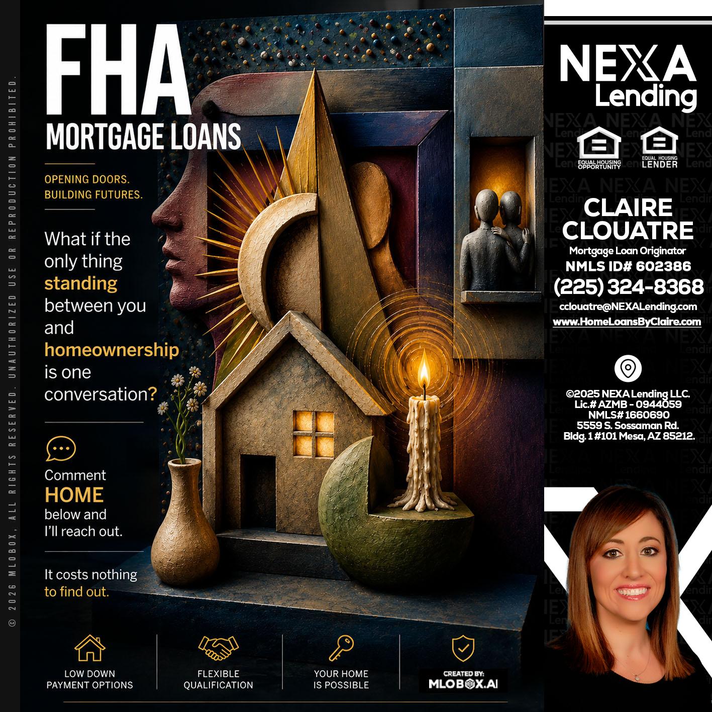 FHA - Claire Clouatre -Mortgage Loan Originator