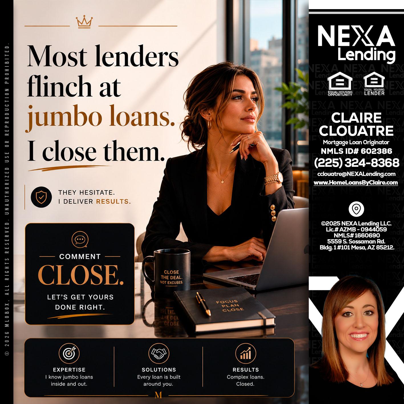 most lenders - Claire Clouatre -Mortgage Loan Originator