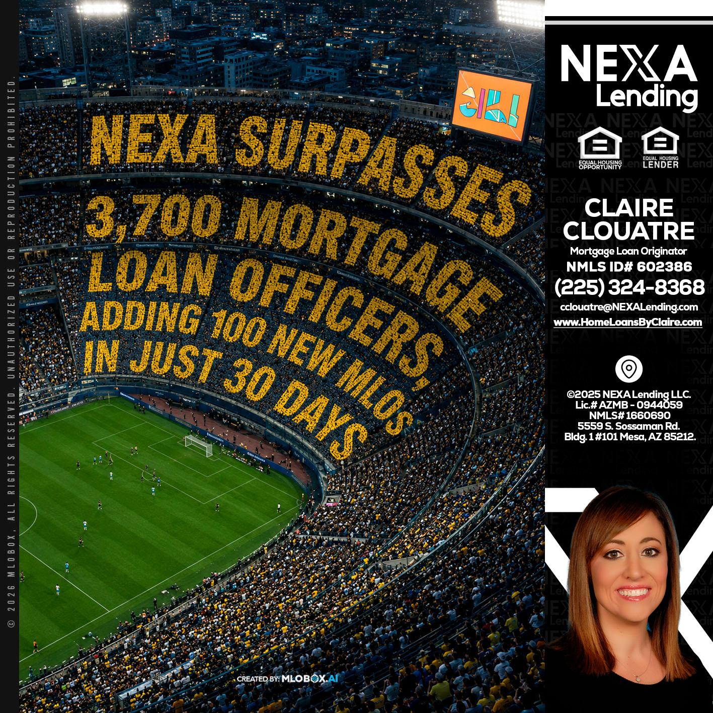 NEXA SURPASSES - Claire Clouatre -Mortgage Loan Originator