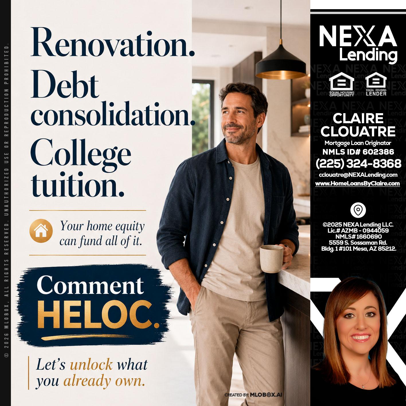 RENOVATION DEBT - Claire Clouatre -Mortgage Loan Originator