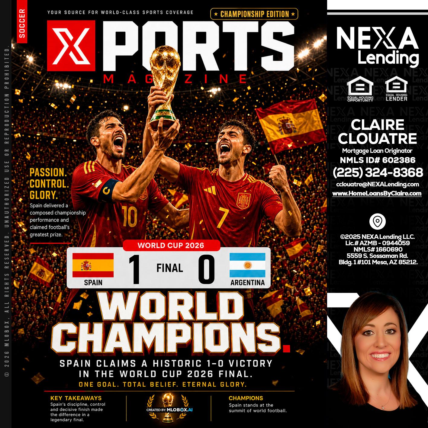 SPAIN CHAMPION - Claire Clouatre -Mortgage Loan Originator