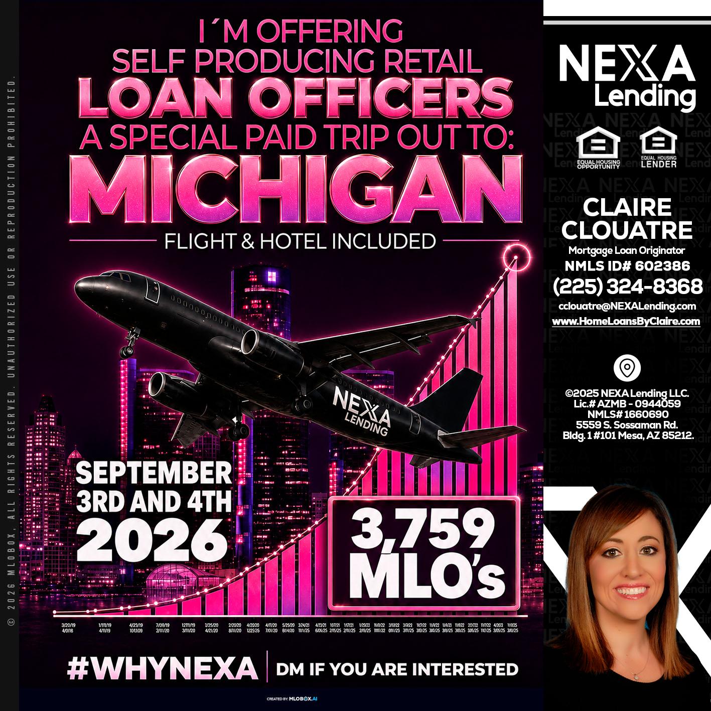 MICHIGAN TRIP - Claire Clouatre -Mortgage Loan Originator