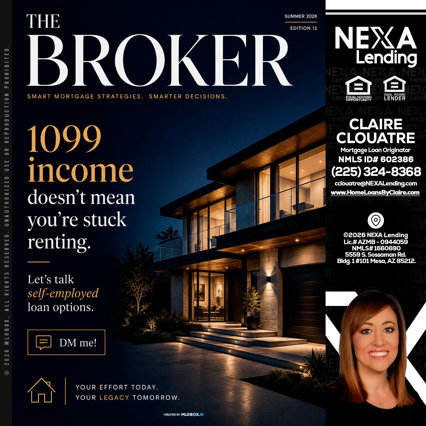 THE BROKER - Claire Clouatre -Mortgage Loan Originator